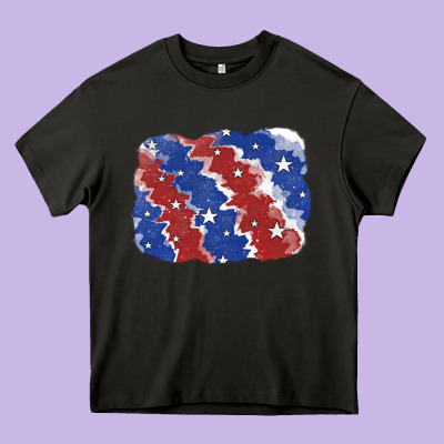 Patriotic Tie Dye Background Heavy Core Tee Designed By Cowgirlartshop