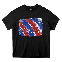 Black Patriotic tie dye background Heavy Core Tee - CowGirlArtShop
