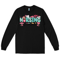 Black nursing in my heart Long Sleeve Tee - MaliasSmallBusiness