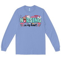 Colony Blue nursing in my heart Long Sleeve Tee - MaliasSmallBusiness