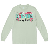 Matcha nursing in my heart Long Sleeve Tee - MaliasSmallBusiness