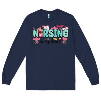 Navy nursing in my heart Long Sleeve Tee - MaliasSmallBusiness