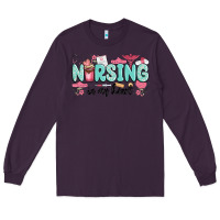 Plum nursing in my heart Long Sleeve Tee - MaliasSmallBusiness