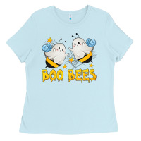 Baby Blue Boo Bees Ladies Tee - texasbilliewilder