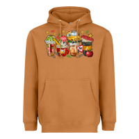 School Bus Coffee Cups Heavyweight Hoodie | Teevron