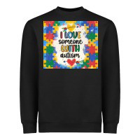 Black ı love someone with autism Heavyweight Sweatshirt - MaliasSmallBusiness