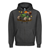 Charcoal Heather monster truck sports Zipper Hoodie - LillyAllenDesigns
