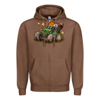 Chestnut monster truck sports Zipper Hoodie - LillyAllenDesigns