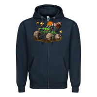 Navy monster truck sports Zipper Hoodie - LillyAllenDesigns
