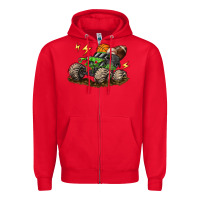 Red monster truck sports Zipper Hoodie - LillyAllenDesigns