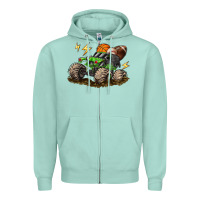 Seafoam monster truck sports Zipper Hoodie - LillyAllenDesigns