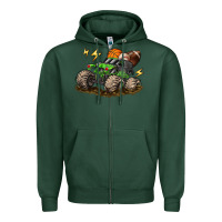 Sports Green monster truck sports Zipper Hoodie - LillyAllenDesigns