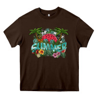 Chocolate Brown summer Heavy Core Tee - SublimationCraftShop