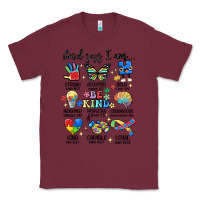 Burgundy god says  am autism Classic Tee - MaliasSmallBusiness