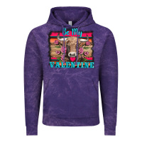 Cloud Purple be my valentine with cow Vintage Hoodie - AdoDesignShop