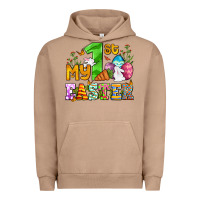 Pigment Burro Easter Day My first Easter with eggs and rabbits Urban Hoodie - OliviaCreatesArt