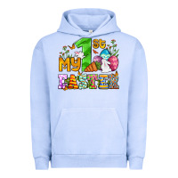 Pigment Grape Ice Easter Day My first Easter with eggs and rabbits Urban Hoodie - OliviaCreatesArt