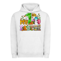 Pigment Lunar Rock Easter Day My first Easter with eggs and rabbits Urban Hoodie - OliviaCreatesArt