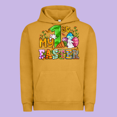 Easter Day My First Easter With Eggs And Rabbits Urban Hoodie Designed By Oliviacreatesart