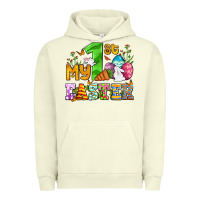Pigment Pistachio Easter Day My first Easter with eggs and rabbits Urban Hoodie - OliviaCreatesArt