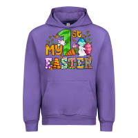 Tulip Easter Day My first Easter with eggs and rabbits Urban Hoodie - OliviaCreatesArt