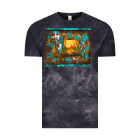 Cloud Black western horse sunset turquoise's gemstones mousepad Vintage Tee - BarkalooDesign