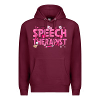 Burgundy breast cancer speech therapist Premium Hoodie - texasbilliewilder