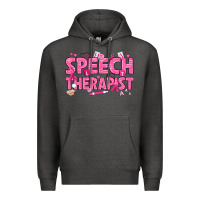 Charcoal Heather breast cancer speech therapist Premium Hoodie - texasbilliewilder