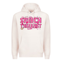 Pale Pink breast cancer speech therapist Premium Hoodie - texasbilliewilder