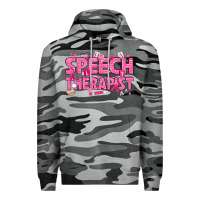 Slate Camo breast cancer speech therapist Premium Hoodie - texasbilliewilder