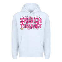 White breast cancer speech therapist Premium Hoodie - texasbilliewilder