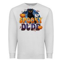 Dove Grey Spooky Dude Premium Sweatshirt - texasbilliewilder