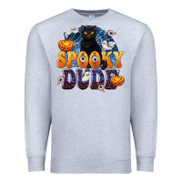 Heather Grey Spooky Dude Premium Sweatshirt - texasbilliewilder