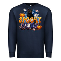 Navy Spooky Dude Premium Sweatshirt - texasbilliewilder