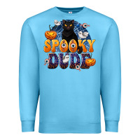 Ocean Blue Spooky Dude Premium Sweatshirt - texasbilliewilder