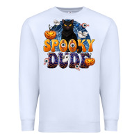 White Spooky Dude Premium Sweatshirt - texasbilliewilder