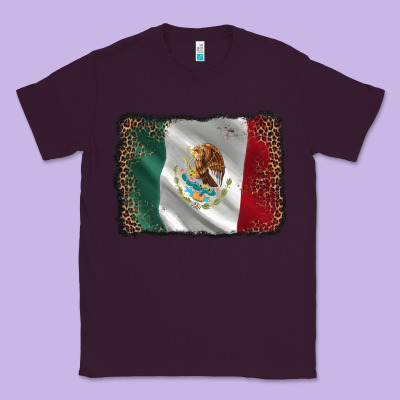 Mexico Flag Black Glitter Leopard Classic Tee Designed By Adodesignshop