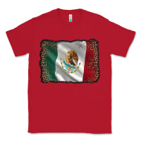 Red mexico flag black glitter leopard Classic Tee - AdoDesignShop