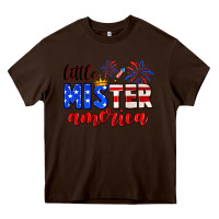 Chocolate Brown little mister america Heavy Core Tee - Neo Western