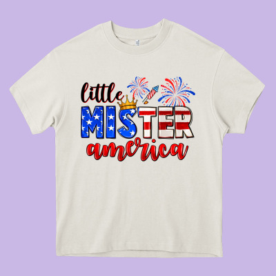Little Mister America Heavy Core Tee Designed By Neo Western