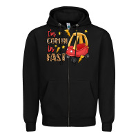 Black i'm comin in fast Zipper Hoodie - LillyAllenDesigns