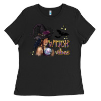 Black Black Witch Vibes Ladies Tee - texasbilliewilder