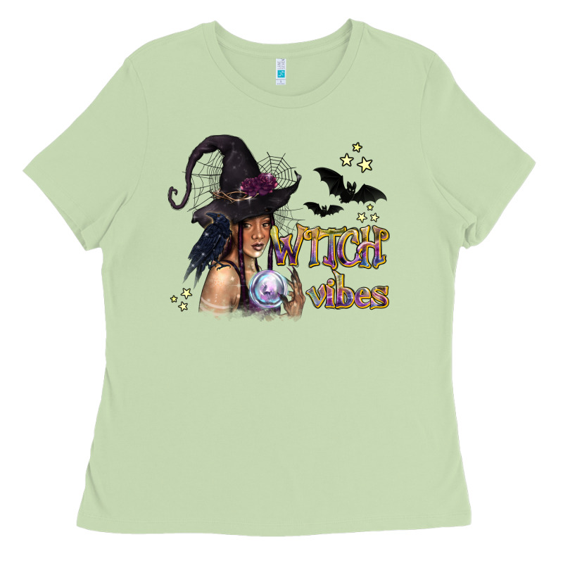 Black Witch Vibes Ladies Tee by texasbilliewilder | Teevron
