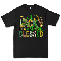Black Not lucky just blessed st. patricks day Premium Tee - Neo Western
