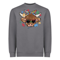 Storm autism awareness cow Heavyweight Sweatshirt - MaliasSmallBusiness