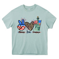 Arona Peace love america 4th of july Heavy Core Tee - CowGirlArtShop