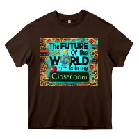 Chocolate Brown the future of the world is in my classroom mousepad Heavy Core Tee - BarkalooDesign