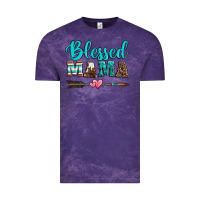 Cloud Purple blessed mama serape cowhide turquoise Vintage Tee - Jasminsmagicworld