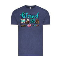 Vintage Denim blessed mama serape cowhide turquoise Vintage Tee - Jasminsmagicworld