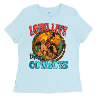 Baby Blue long live the cowboys Ladies Tee - Zillion Design Studio
